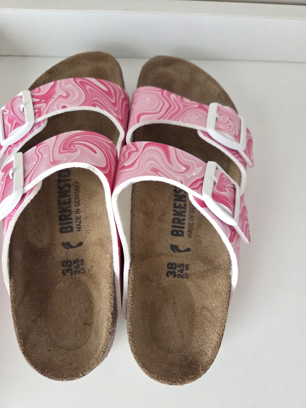 Birkenstock Pink Swirl Double-Buckle Sandals - Picture 7 of 7